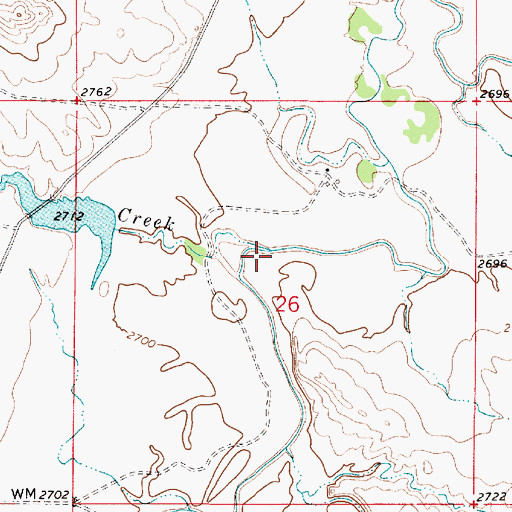 Topographic Map of West Forty Creek, MT