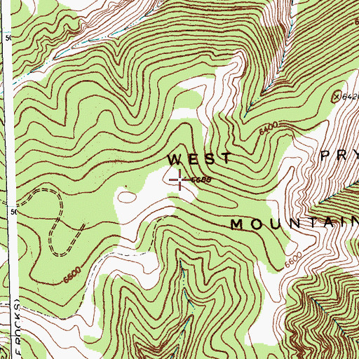 Topographic Map of West Pryor Mountain, MT