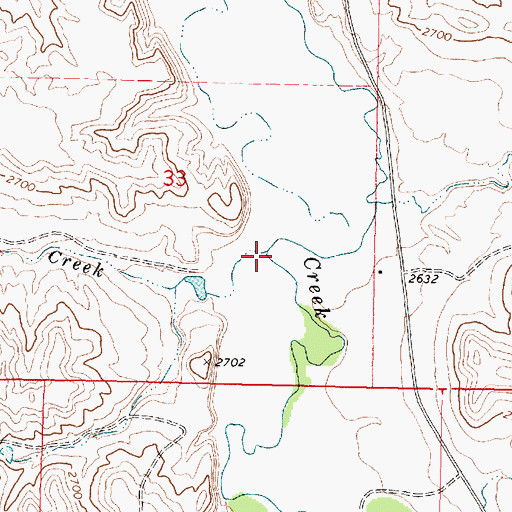 Topographic Map of West Vance Creek, MT