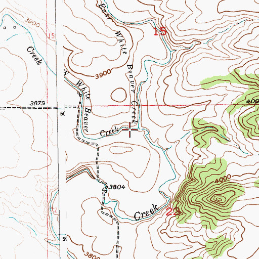Topographic Map of West White Beaver Creek, MT