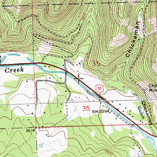 Topographic Map of Westerman Creek, MT