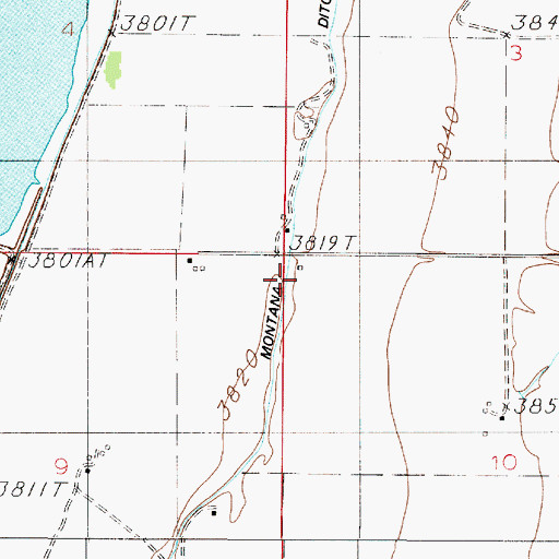 Topographic Map of Whaley School (historical), MT