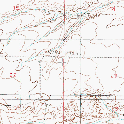 Topographic Map of Wheatland School (historical), MT