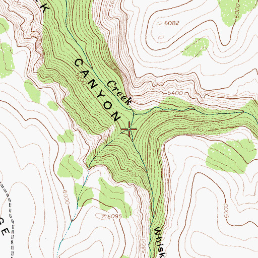 Topographic Map of Whiskey Coulee, MT