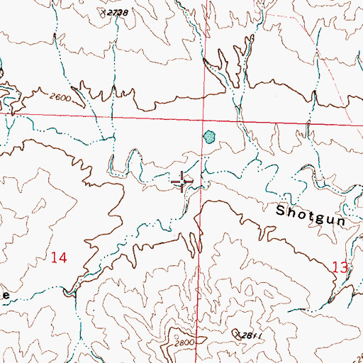 Topographic Map of Whiskey Coulee, MT