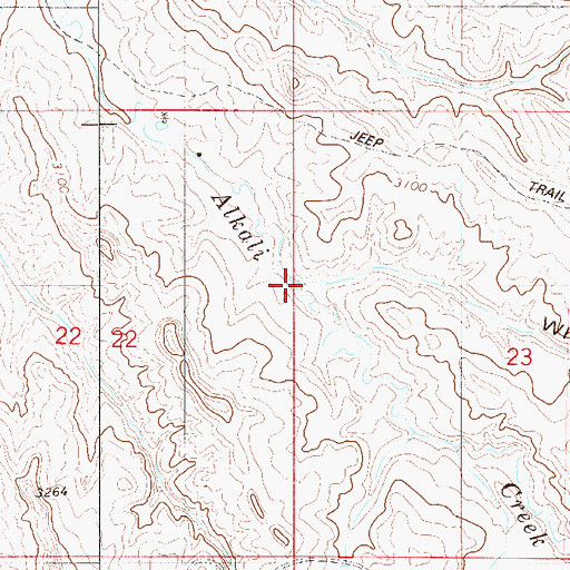 Topographic Map of Whiskey Gulch, MT