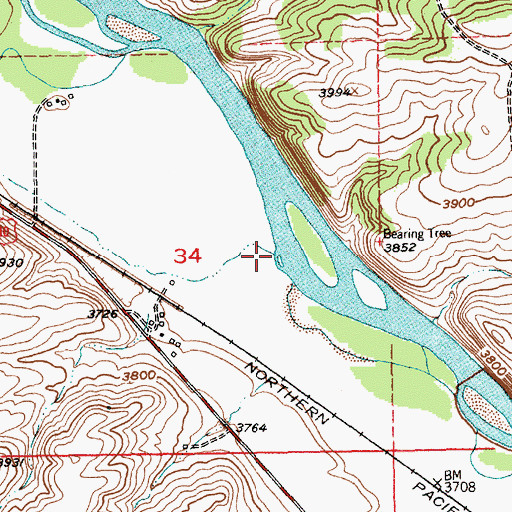 Topographic Map of Whistle Creek, MT
