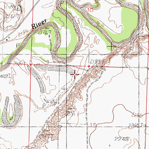 Topographic Map of Stinky Creek, MT