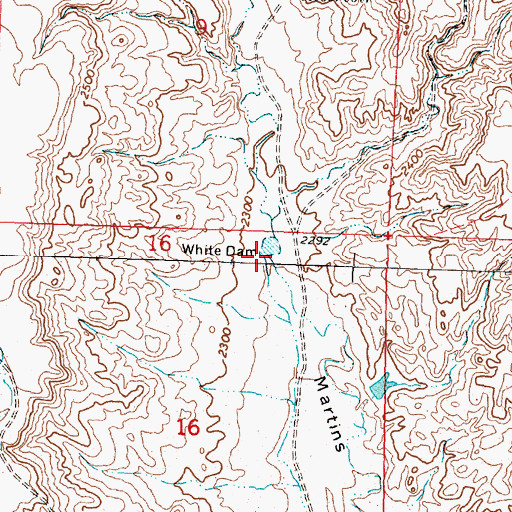 Topographic Map of White Dam, MT