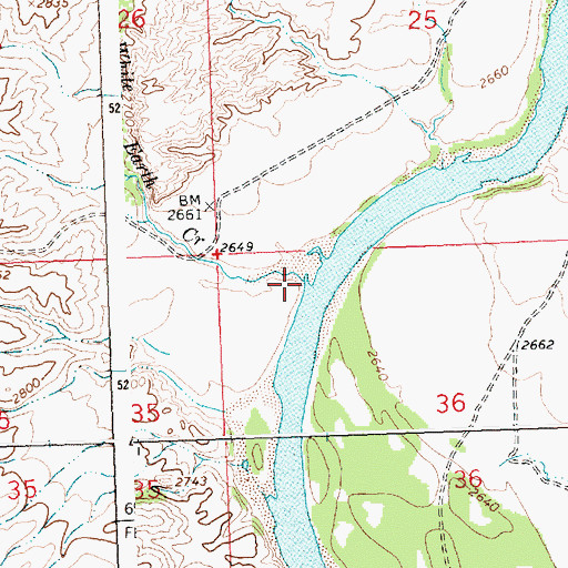 Topographic Map of White Earth Creek, MT