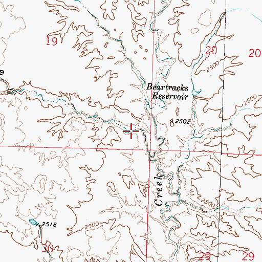 Topographic Map of White Horse Coulee, MT