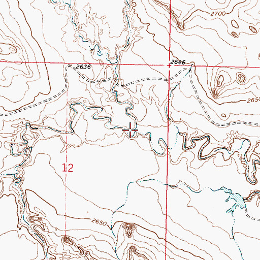 Topographic Map of White Horse Creek, MT
