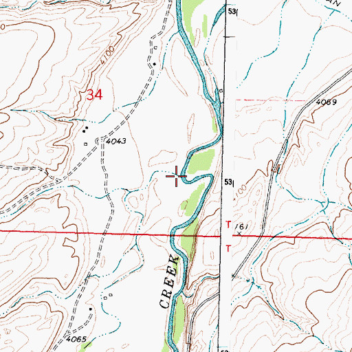 Topographic Map of White Man Coulee, MT