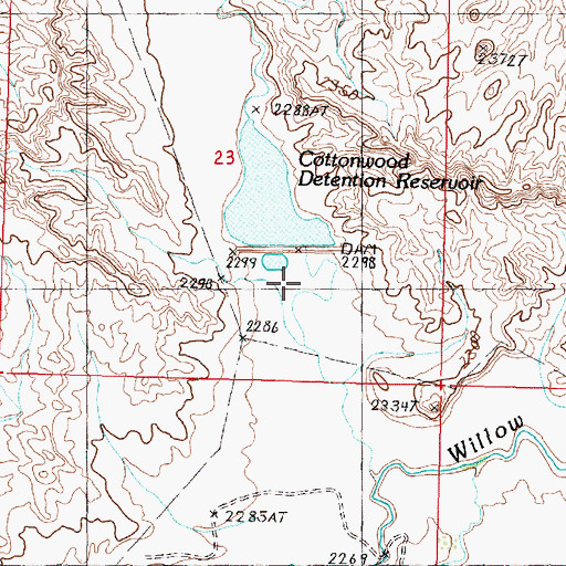 Topographic Map of White Rock Coulee, MT