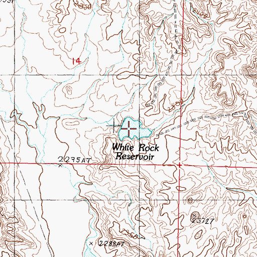 Topographic Map of White Rock Reservoir, MT