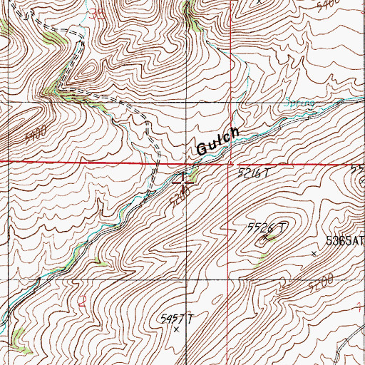 Topographic Map of White Spring, MT