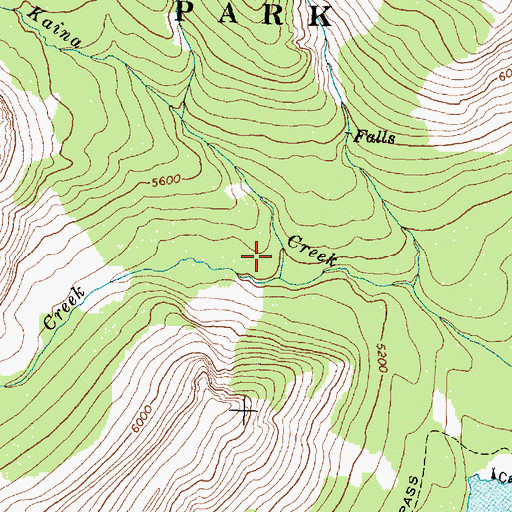 Topographic Map of Whitecrow Creek, MT