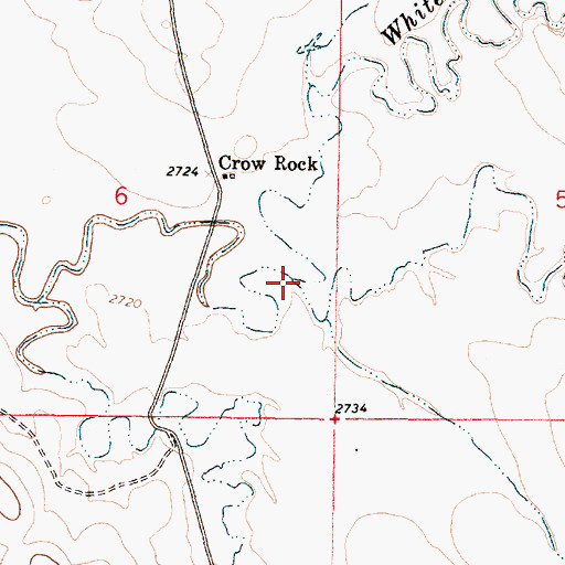 Topographic Map of Whites Creek, MT
