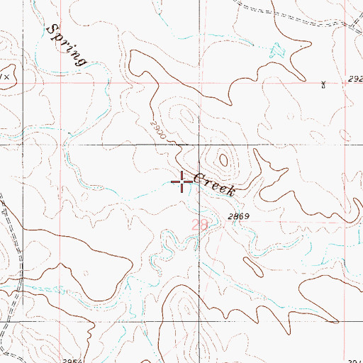 Topographic Map of Whitetail Creek, MT