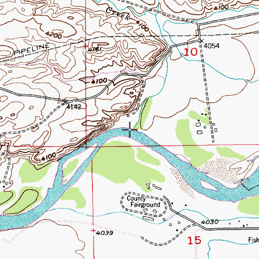Topographic Map of Whitetail Creek, MT