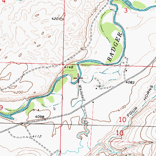 Topographic Map of Whitetail Creek, MT