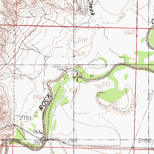 Topographic Map of Whitmore's Ranch, MT