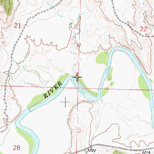 Topographic Map of Whitten Creek, MT