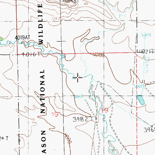 Topographic Map of Whoop-Up Creek, MT