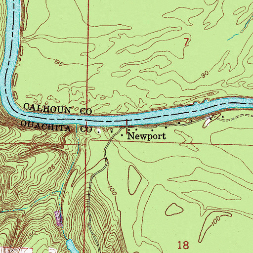 Topographic Map of Newport, AR