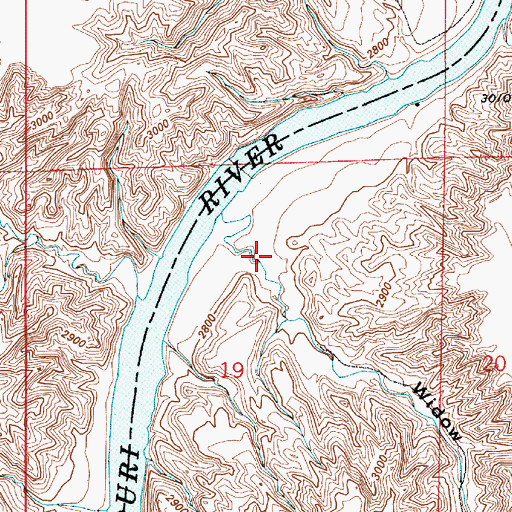 Topographic Map of Widow Coulee, MT