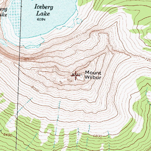Topographic Map of Mount Wilbur, MT