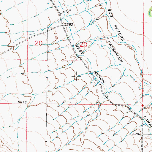 Topographic Map of Wilcox Canyon, MT