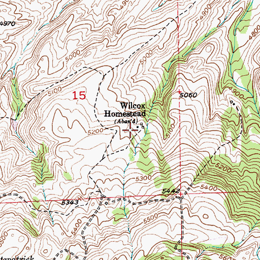 Topographic Map of Wilcox Homestead, MT
