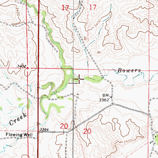 Topographic Map of Wild Bill Creek, MT