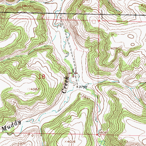 Topographic Map of Wild Hog Creek, MT