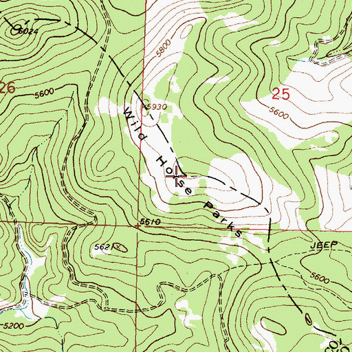 Topographic Map of Wild Horse Parks, MT