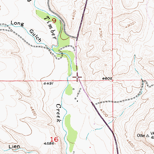 Topographic Map of Wild Rose School (historical), MT