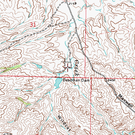 Topographic Map of Wildcat Canyon, MT