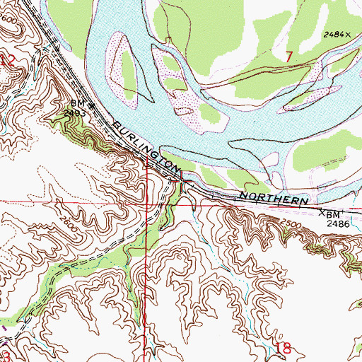 Topographic Map of Wildcat Coulee, MT