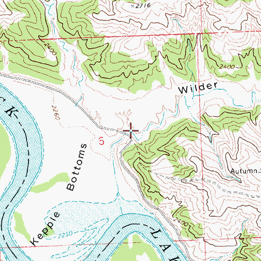 Topographic Map of Wilder Coulee, MT