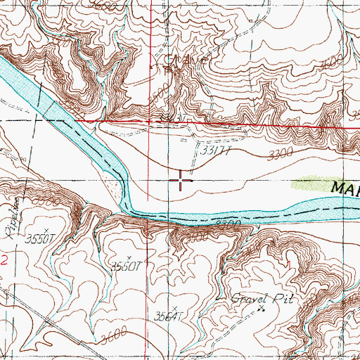Topographic Map of Wilkins Ranch, MT