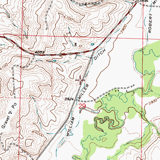 Topographic Map of William Miller Ditch, MT