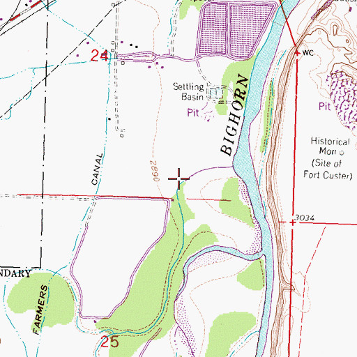 Topographic Map of Williams Coulee, MT