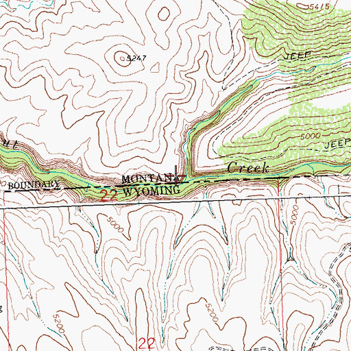 Topographic Map of Willow Creek, MT