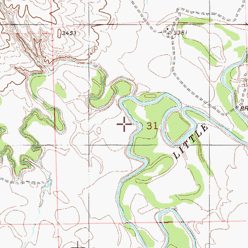 Topographic Map of Willow Creek, MT