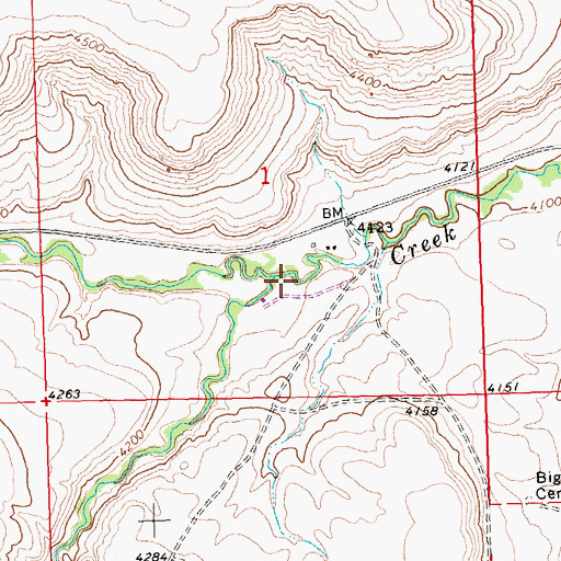 Topographic Map of Willow Creek, MT