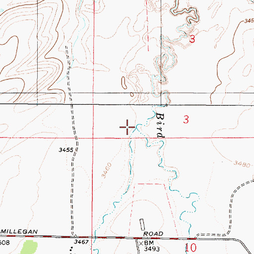 Topographic Map of Willow Creek, MT