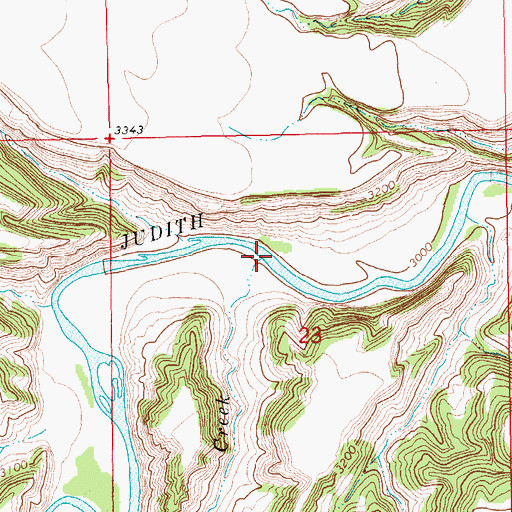 Topographic Map of Willow Creek, MT