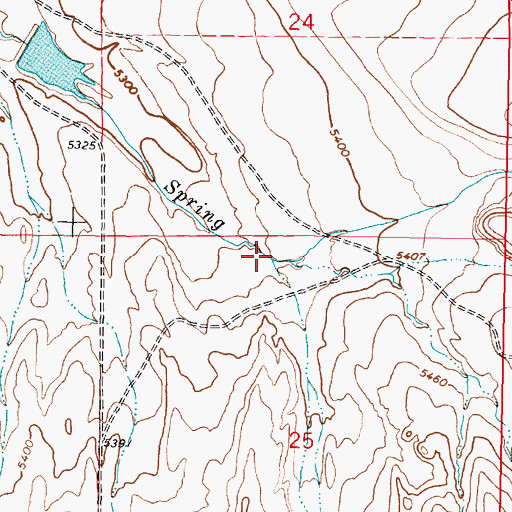 Topographic Map of Willow Spring Creek, MT
