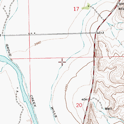 Topographic Map of Wills Ditch, MT
